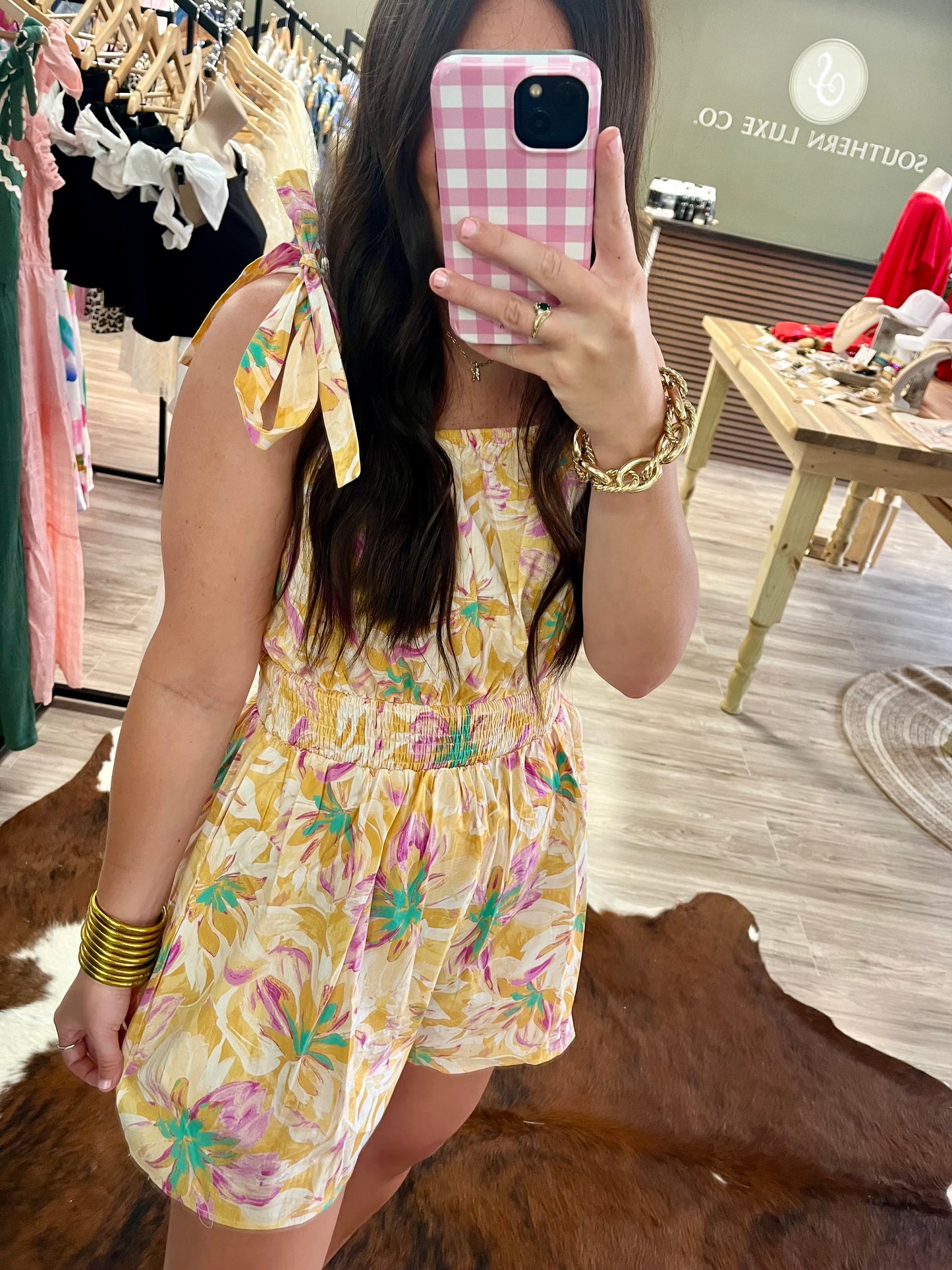 Tropical woven Romper