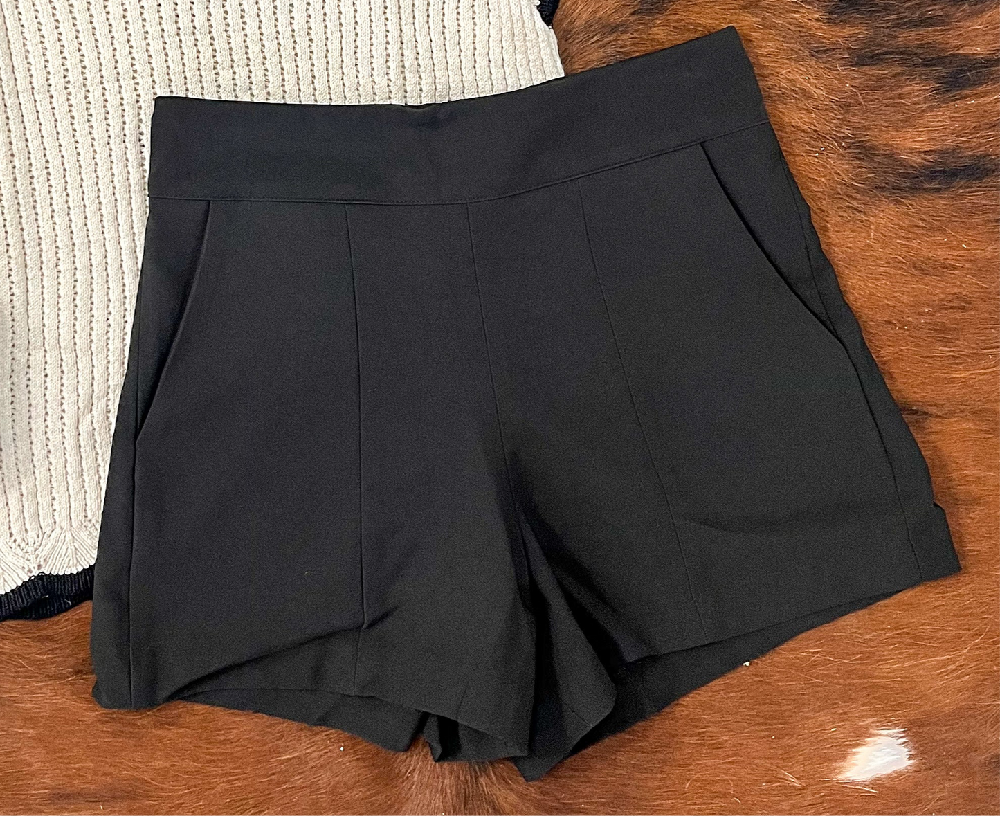 Black dress shorts