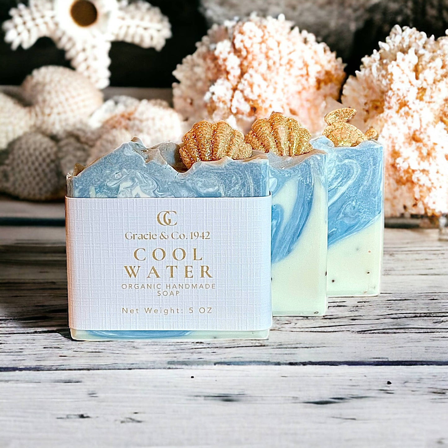Cool Waters Organic Handmade Shea Butter Soap Bar