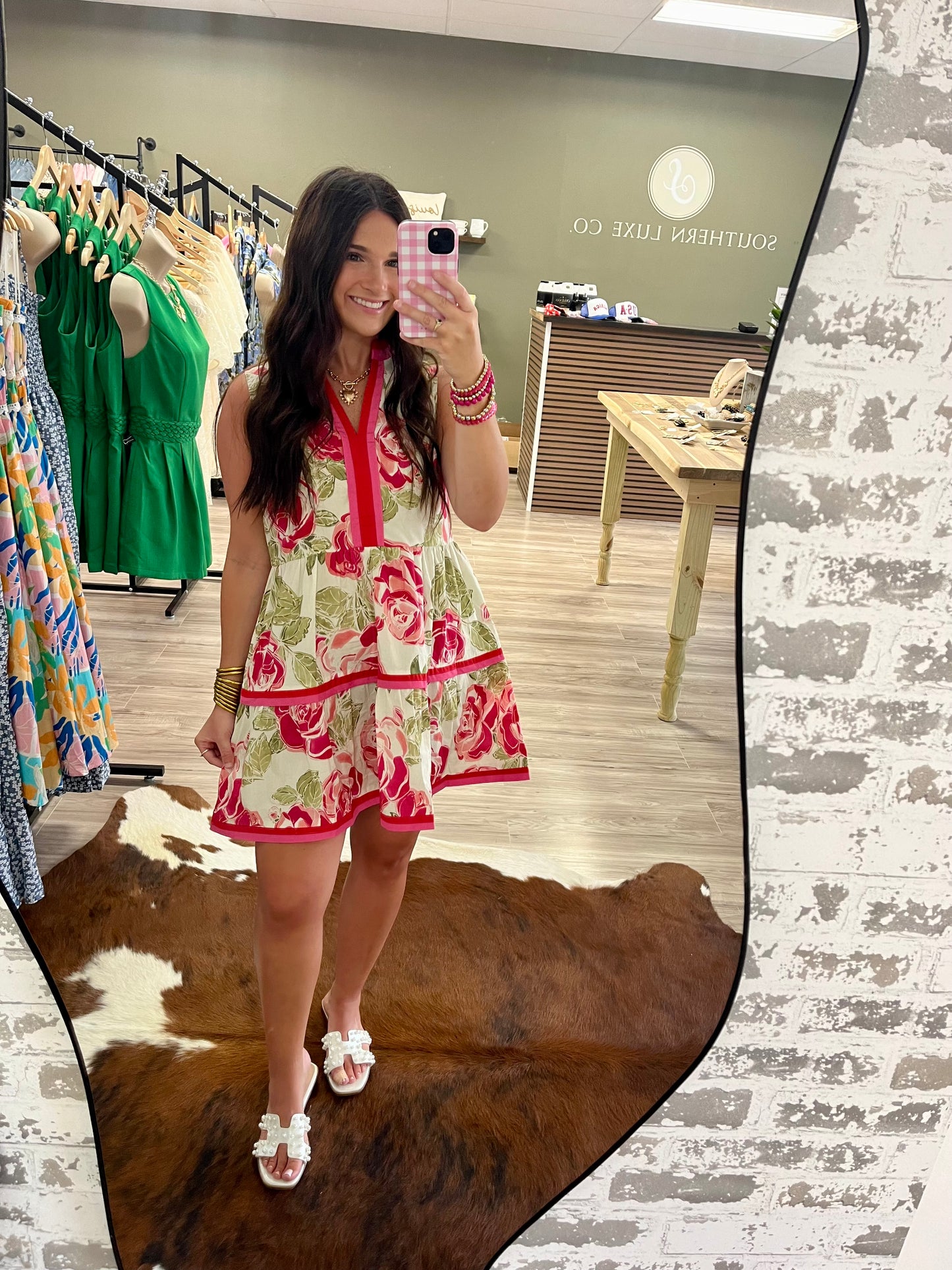 Floral printed sleeveless dress