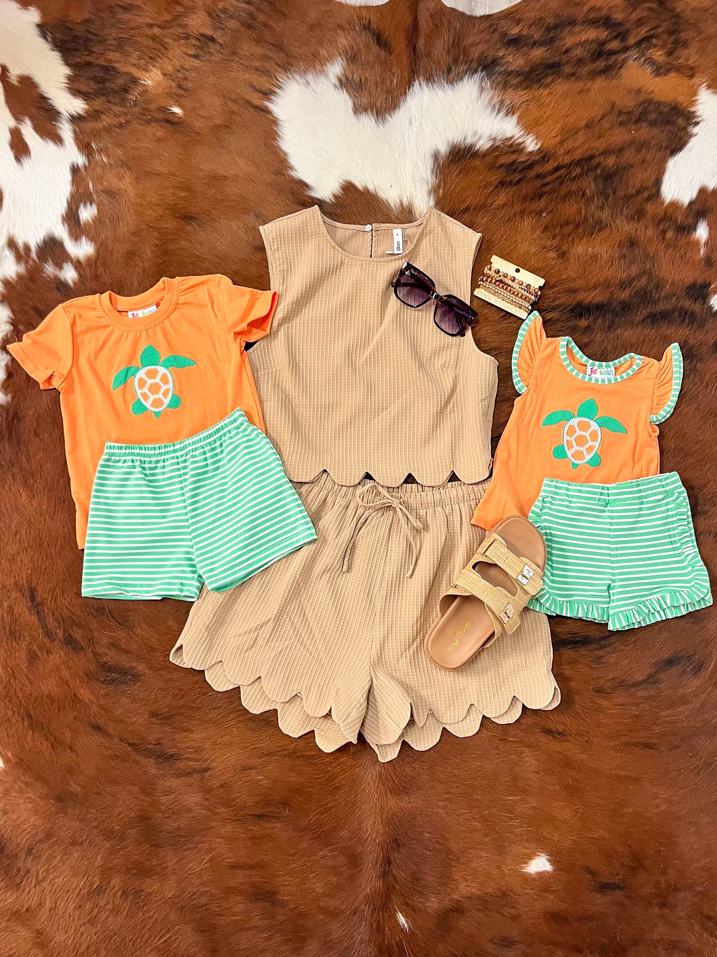 Taupe crop top two piece set
