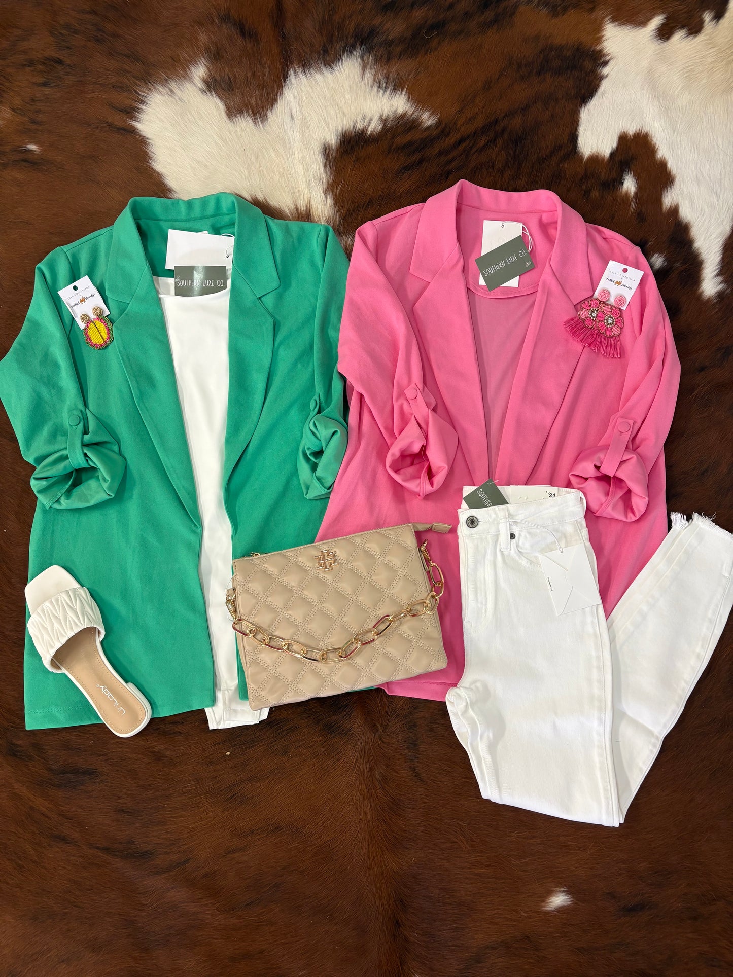 Open Front Relaxed Boyfriend Blazer