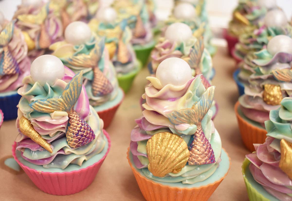 Mermaid Kisses Artisan Soap Cupcake