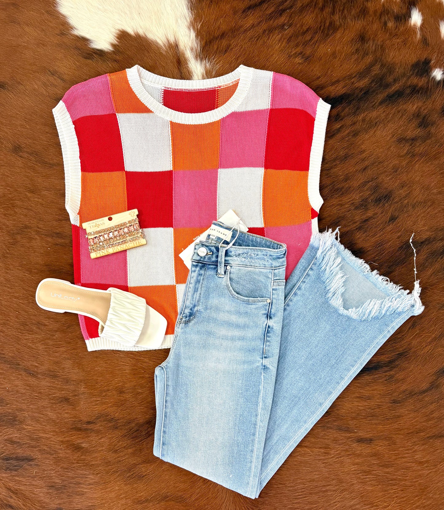 Light high rise crop boot cut jeans