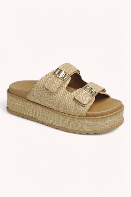 BRAINY-08 CHUNKY PLATFORM DOUBLE STRAP SANDAL