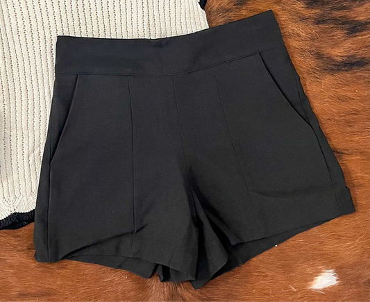 Black dress shorts