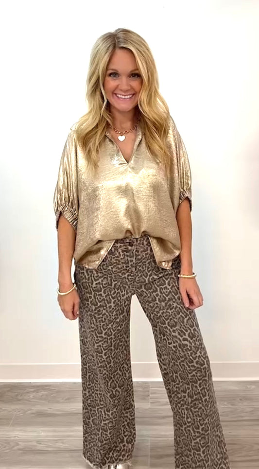 Gold shimmer blouse
