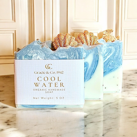 Cool Waters Organic Handmade Shea Butter Soap Bar