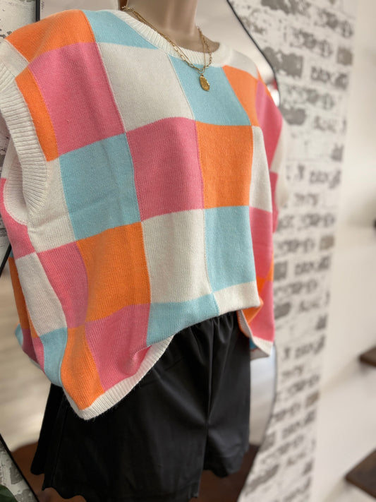 Color block sweater