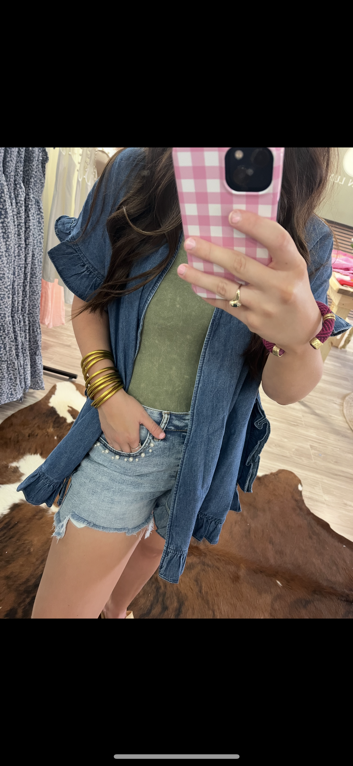 Ruffle Hem Kimono