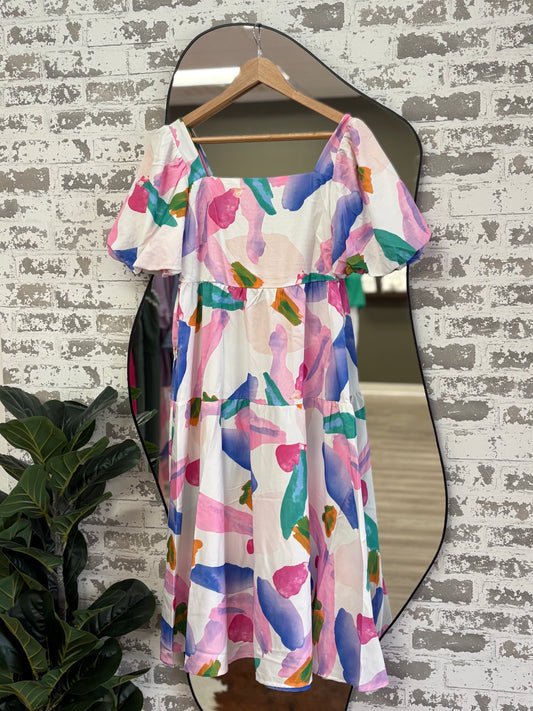 Abstract maxi dress