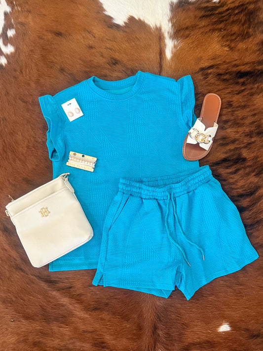 Skobeloff ruffle short set