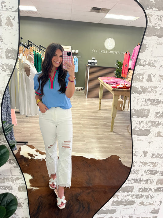 Multicolor V-Neck top
