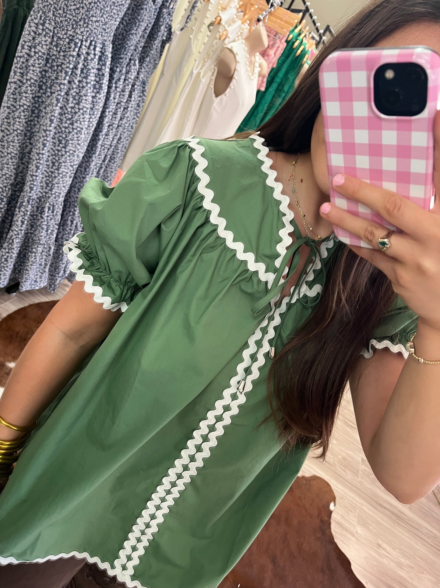 Mist green Ric-rac blouse