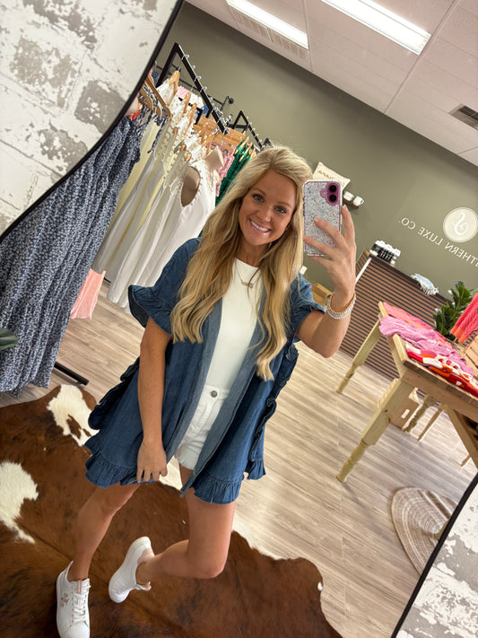 Ruffle Hem Kimono