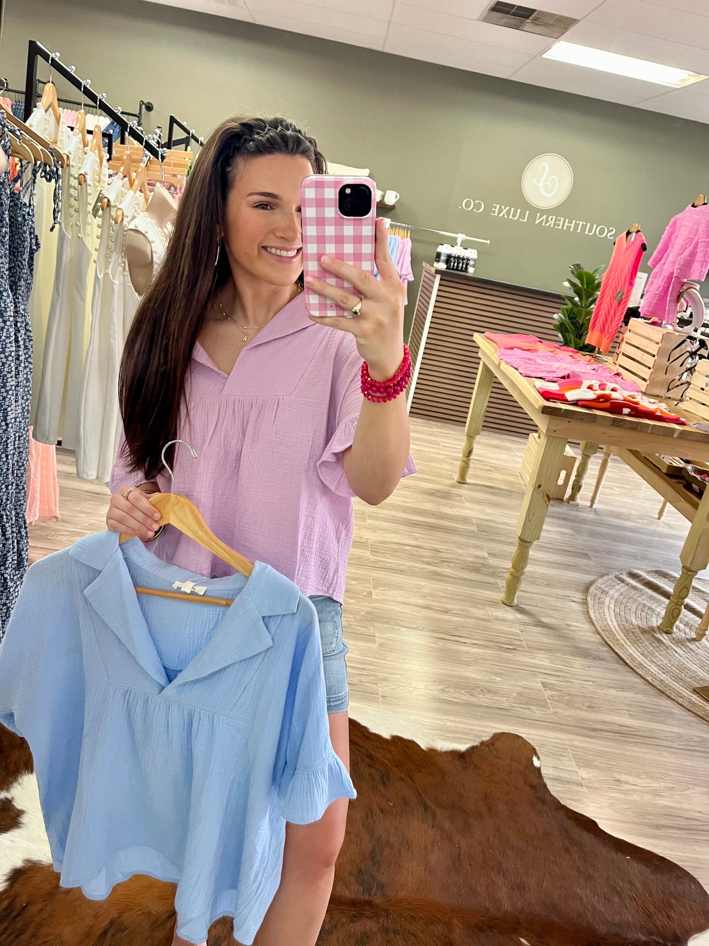Cotton Gauze Oversized Short Sleeve Top
