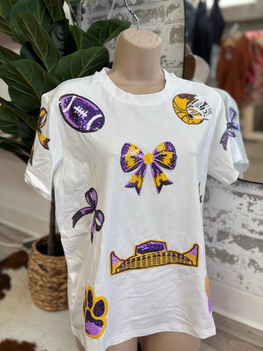 Sequin LSU top