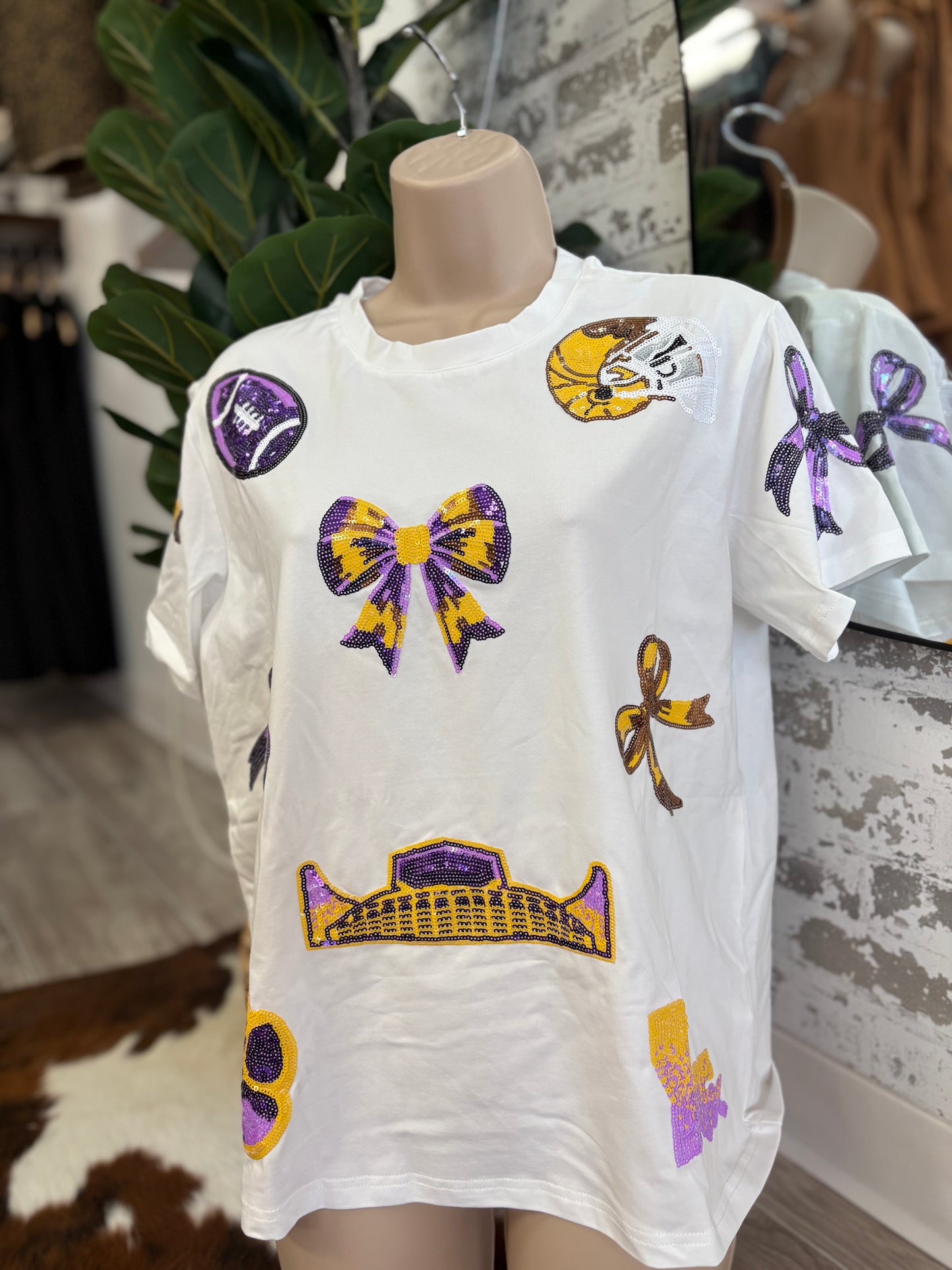 Sequin LSU top